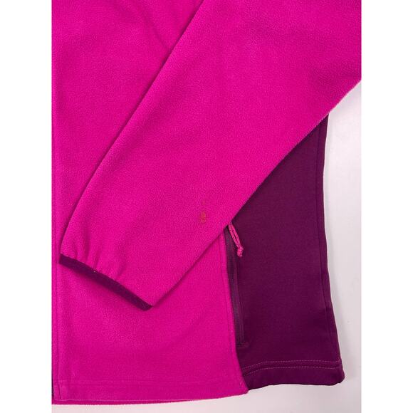 Columbia Fuchsia Pink Full Zip Fleece Hoodie Women’s Size XL - Picture 9 of 12